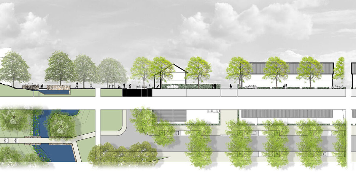 Doorsnede en detail openbare ruimte Doorsnede en detail openbare ruimte