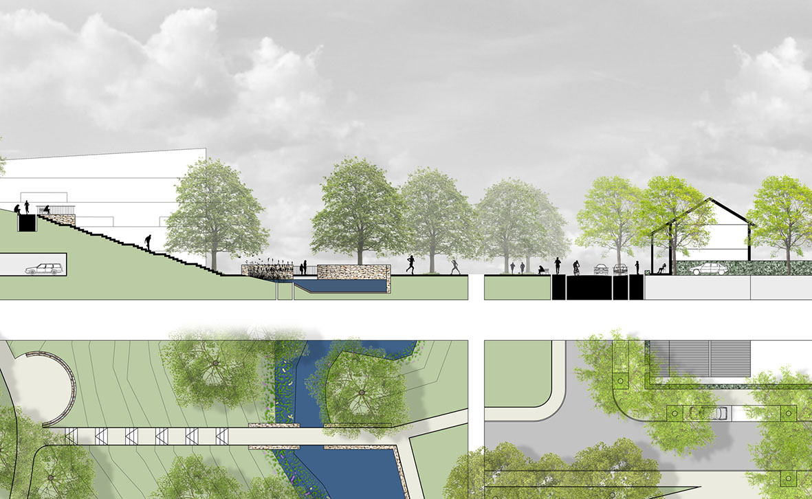 Doorsnede en detail openbare ruimte Doorsnede en detail openbare ruimte